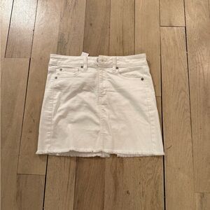White Denim Skirt